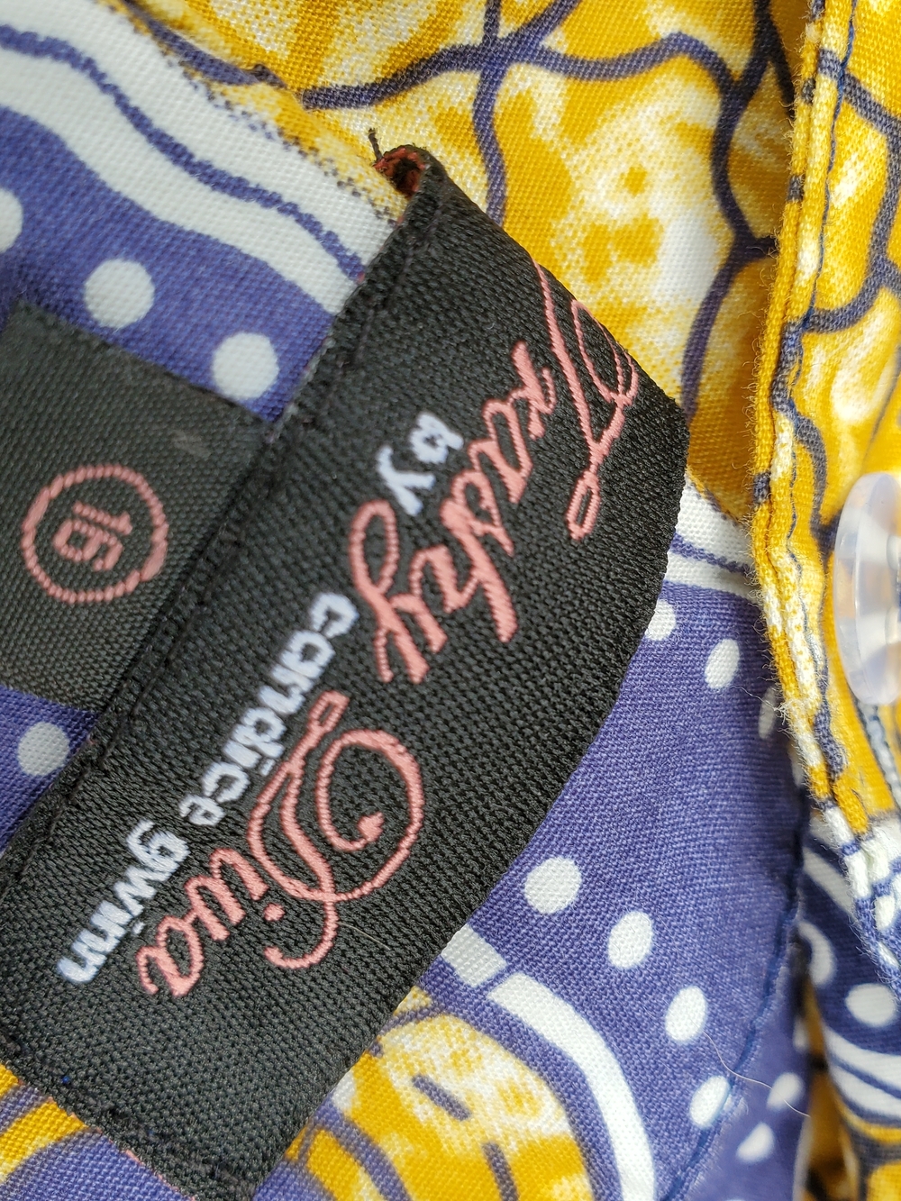 Trashy Diva Blue and Yellow Patterned Midi Dress - Picture 6 of 6